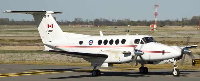 Beechcraft Super King Air 200 (C-GDVF) - A rare visitor from the North. CFB Trenton to be specific. -April 2014