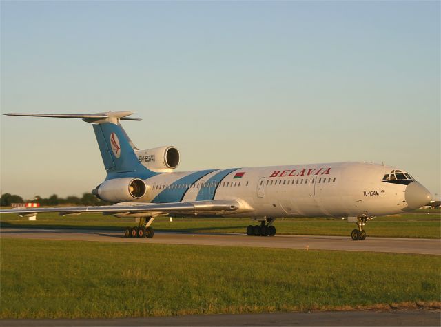 Tupolev Tu-154 (EW-85741) - Russian built Tupolev TU-154 in the livery of Belavia about to depart Dublin, Ireland in August 2005