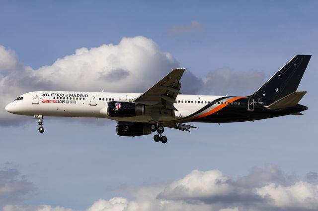 Boeing 757-200 (G-POWH) - A Titan 757 wearing "summer tour 2019" titles, bringing in the Atletico Madrid Soccer team for the International Champions Cup - Chivas Guadalajara Vs Atletico Madrid. 