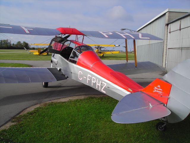 OGMA Tiger Moth (C-FPHZ) - This is a redesigned Tiger Moth, build to carry 4.  Fuselage lengthened, and other mods.  redesignated a Thruxton Jackaroo, it is one of 2 airworthy examples of 16 originally built.