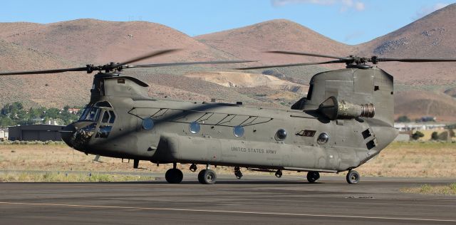 00-0288 — - Capturing helicopters as they arrived at the KCXP (Carson City, Nevada) airport for last weekends open house event was my primary reason for attending, so I was well pleased when this CH-47D Chinook (92-00288) of the Nevada Army NG showed up.  This particular Chinook is the fleetmate of the CH-47 (92-00287) I caught last month at the Memorial Day services (photo already in gallery under 00-0287).  Both this and the other Chinook were converted from CH-47C models.  The one shown here previously flew as 85-24739.