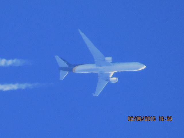 BOEING 767-300 (N302UP) - UPS flight 2916 from SDF to LGB over Southeastern Kansas at 36,000 feet.