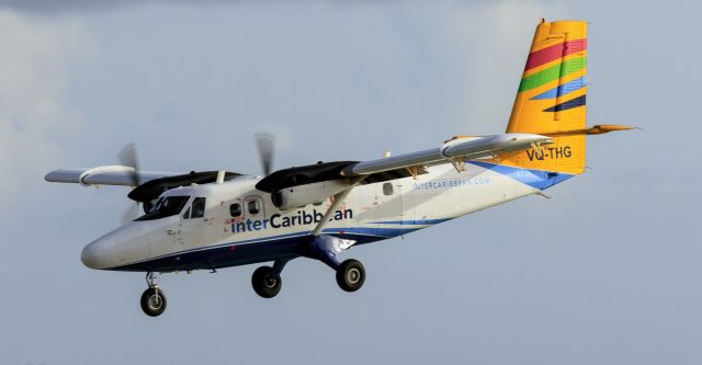 De Havilland Canada Twin Otter (VQ-THG) - Inter Caribbean airlines seen landing at TNCM St Maarten on 27/07/2018