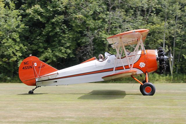 TRAVEL AIR 4000 (N455N) - A Curtiss-Wright Travel Air D-4000 during Wings & Wheels 2015 at Sloas Airfield just outside Warren, OH on 9 Aug 2015. This Travel Air, cn 1361, was built in Wichita, Kansas in 1929 and dates back to the days of “The Flying Aces” Flying Circus/American Barnstormers.