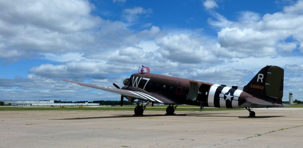 Douglas DC-3 (N345AB) - Shown here from the Spring of 2022 is a 1941 Douglas DC3-C/C-47A Skytrain/Dakota. This aircraft is a veteran of the D-Day invasion of World War II that supported paratroop deployment.