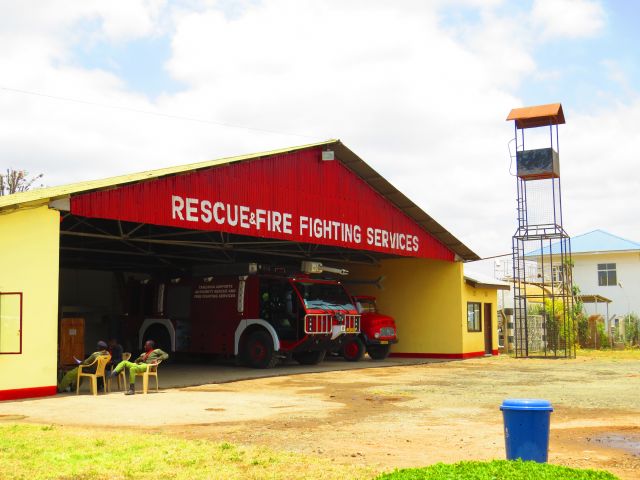 — — - Fire Hall at Arusha airport