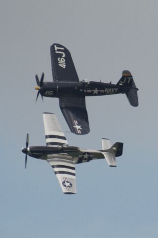 — — - P-51 Mustang and F4U Corsair at Marine Corps Air Station (MCAS) Beaufort Air Show, 29 April 2017