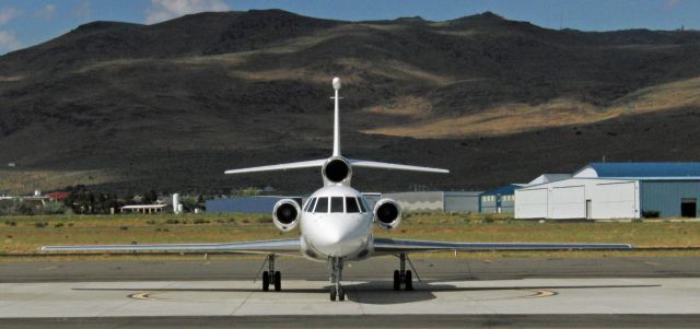 Dassault Falcon 50 (N980DM) - Sitting on the south ramp at Carson City