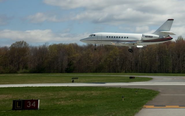 Dassault Falcon 2000 (N218QS) - Perfect landing at 20 kts wind
