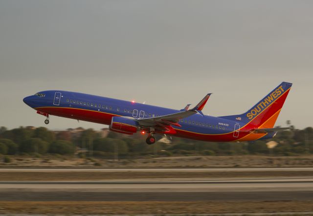 Boeing 737-700 (N8640D) - Early morning departure from Southwests favorite LAX runway, 24 Right.