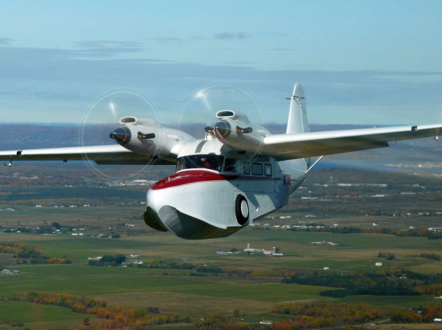 McKinnon Turbo Goose (N70AL) - Goose 70AL, one of three flying McKinnon Turbine Geese in the world, departing Sanderson Field in Michigans Upper Peninsula; one of the final legs of the 2010 Michigan Air Tour.