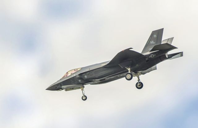 Lockheed F-35C — - HILL YA! This is what $165 million bucks looks like. F-35 landing at Hill Air Force Base.