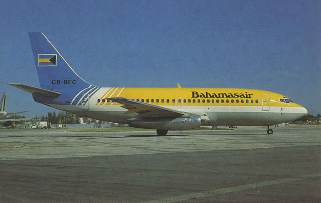 Boeing 737-200 (C6-BFC) - scanned from postcardbr /bahamasair