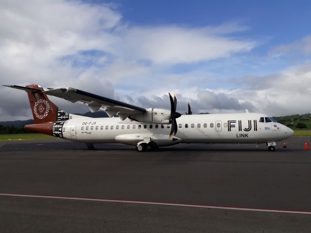 ATR ATR-72 (DQ-FJX) - Prior to departure for Nadi