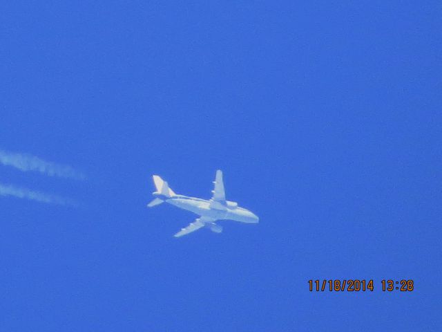 Airbus A319 (N745VJ) - US Airways flight 489 from PHX to PIT over Southeastern Kansas at 37,000 feet.