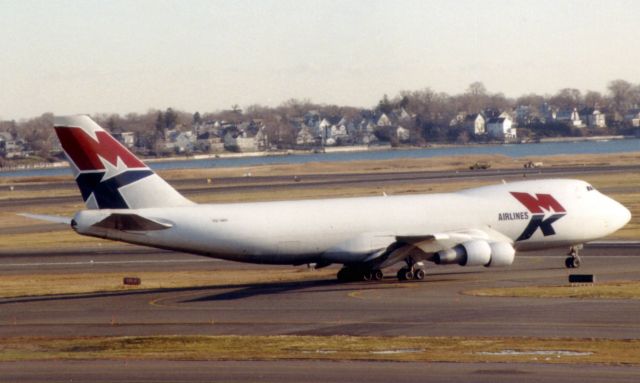 Boeing 747-200 (9G-MKI) - Operating a Christmas Freight charter in December 1999. 