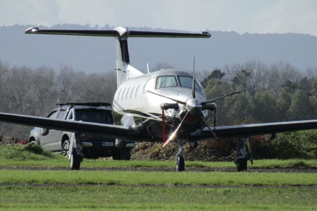 Pilatus PC-12 (ZK-TFL) - I believe this aircraft is normally based at a private strip at Springhill, far north Auckland Region. Taken 04/06/22.