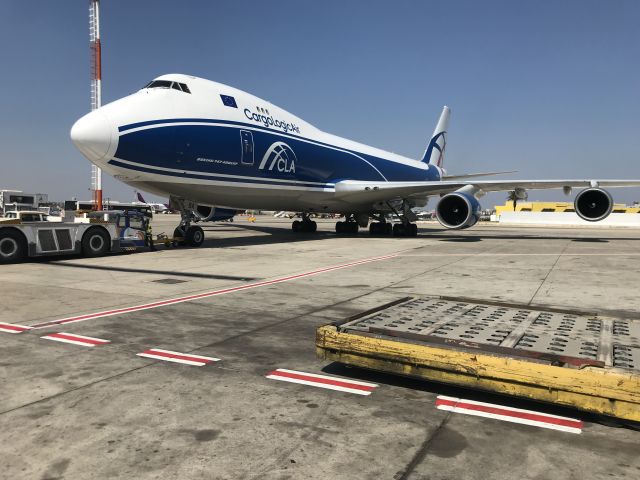 Boeing 747-200 (G-CLBA) - Waiting for pushback at J1