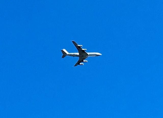 — — - E-8 JSTARS flying over Simpsonville, SC.