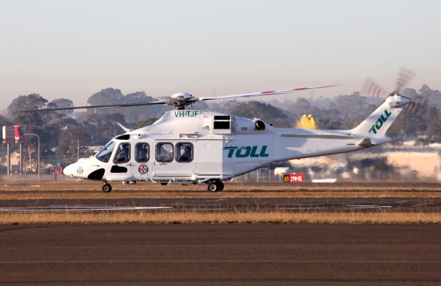 BELL-AGUSTA AB-139 (VH-TJF) - Taxiing At Bankstown General Aviation Airport