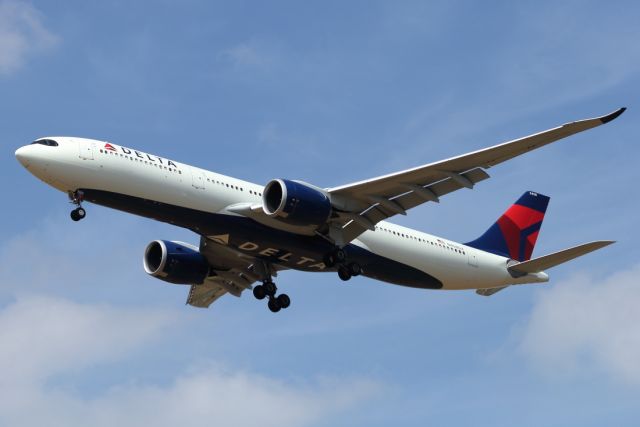 Airbus A330-900 (N408DX) - 08/06/2021:   Flight from JFK upon landing on runway 12.