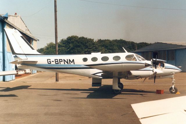 Cessna 340 (G-BPNM) - Seen here in Aug-89.br /br /Reregistered F-GLNM 30-Dec-92.br /Registration cancelled 26-Apr-12 as destroyed.