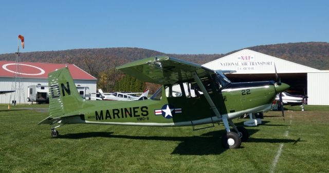 Cessna L-19 Bird Dog (N1835) - Shown here at the Annual Great Pumpkin Fly-In is this 1965 US Marines Cessna Ector 305A "Bird Dog" from the Autumn of 2022.