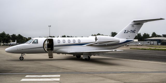 Cessna Citation CJ1 (ZJ-THC) - Cessna CJ4 525c ZJ-THC at Technicair Bournemouth to switch from the Jersey Aircraft Registry (JAR) to the Guernsey Aircraft Registry (2-Reg). The Jersey ZJ Registry shortly closing and is the only Aircraft Registry in living memory to close due to failure to literally take off! 