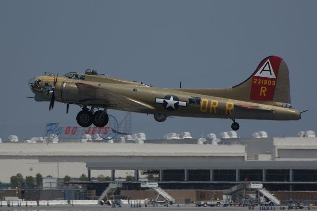 Boeing B-17 Flying Fortress — - Boeing B-17 departs Long Beach