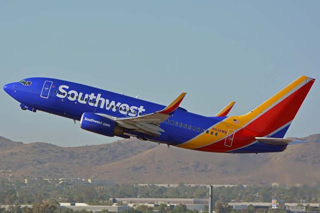 Boeing 737-700 (N934WN) - Southwest 737-7H4 N934WN at Phoenix Sky Harbor on June 9, 2018. 