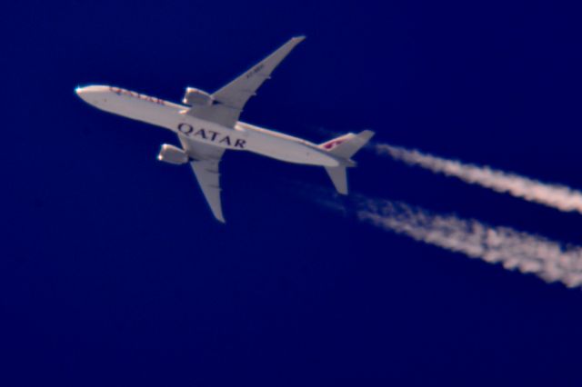 BOEING 777-300 (A7-BEH) - Qatar Airways 729 Doha, Qatar to Dallas-Fort Worth, TX over Cleveland 36,000 ft. 05.15.17.