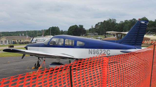 Piper Cherokee (N9622C) - Parked at Orange County Airport, 28 August 2021.