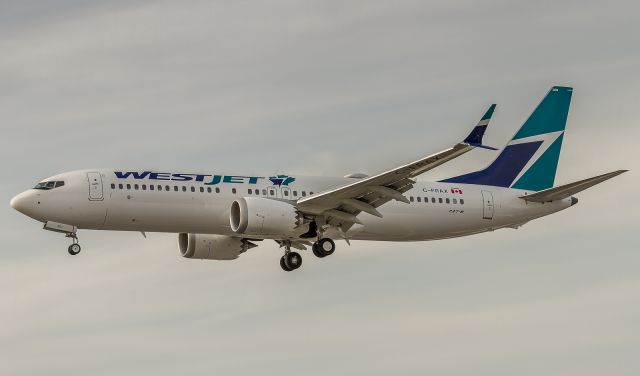 Boeing 737 MAX 8 (C-FRAX) - WestJets first 737MAX8 arrives into YYZ from Calgary