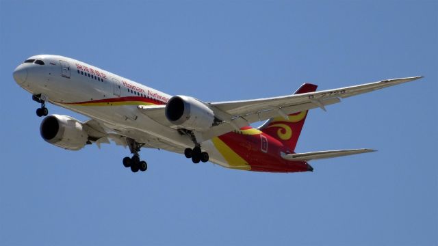 Boeing 787-8 (B-2728) - B-2728 Hainan Airlines Boeing 787-8 Dreamliner - cn 34938 / ln 73br /First Flight * Oct 2012br /Age 2.7 Yearsbr /2015-06-21 HU7989 Beijing (PEK) San Jose (SJC) 14:57-->Landed 11:28