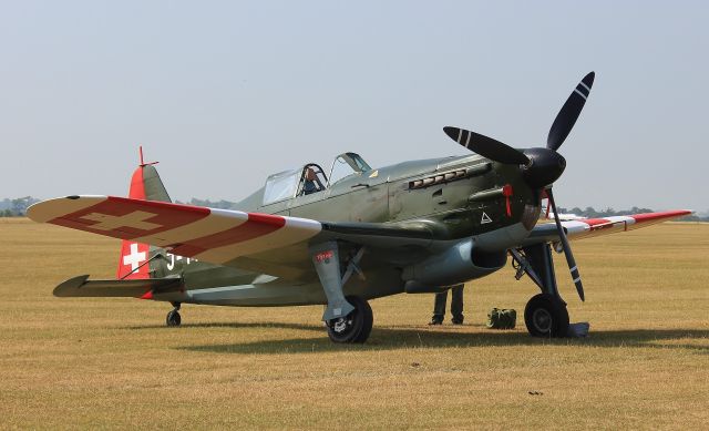 J143 — - Breguet 406 at Duxford Flying Legends air show. This is one of only two remaining 406s they joined the Swiss Air Force in the late 1930s.