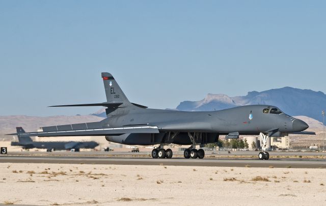 Rockwell Lancer (AFR85060) - B-1B 85-060 returning from a Red Flag 12-4 sortie, July 18, 2012.