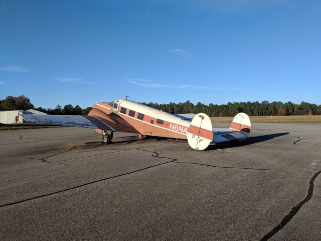 Beechcraft 18 (N6NA) - Slowly dying on the ramp. Engines and interior are removed.