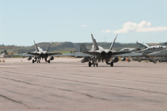 McDonnell Douglas FA-18 Hornet — - A visit from 14 Canadian CF-188s.