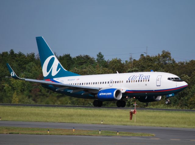 — — - First Commercial Charter 737 to visit Concord Regional Airport. Departing 20, transporting a few NASCAR teams to the race in New Hampshire. - 9/16/10