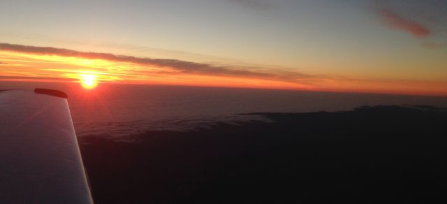 Mooney M-20 Turbo (N2FR) - Late October sunset at 12,000 ft; over northern California.