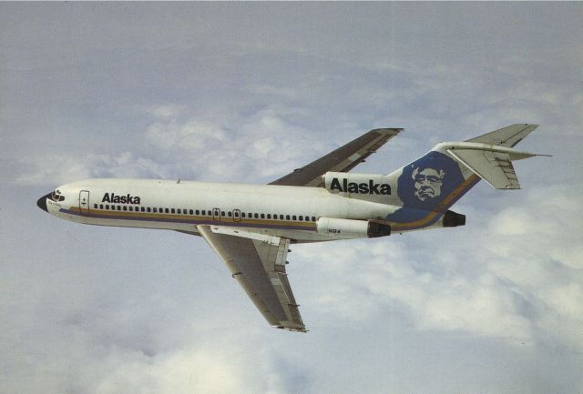 BOEING 727-200 (N124) - scanned from postcardbr /Alaska airlines