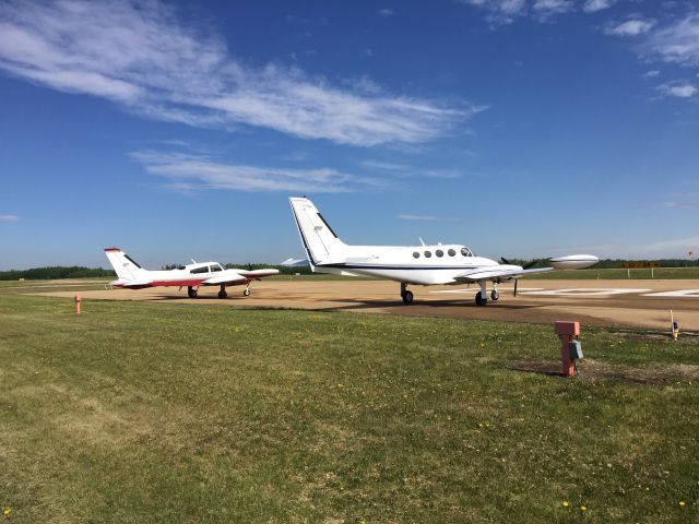 Cessna 340 (C-GVMW) - My 340 and my brothers 310, resting on the ramp in Cooking Lake, AB.