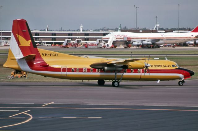 VH-FCD — - AIR NEW SOUTH WALES - FOKKER F-27-500 FRIENDSHIP - REG : VH-FCD (CN 10533) - KINGSFORD SMITH INTERNATIONAL AIRPORT SYDNEY NSW. AUSTRALIA - YSSY 17/3/1982
