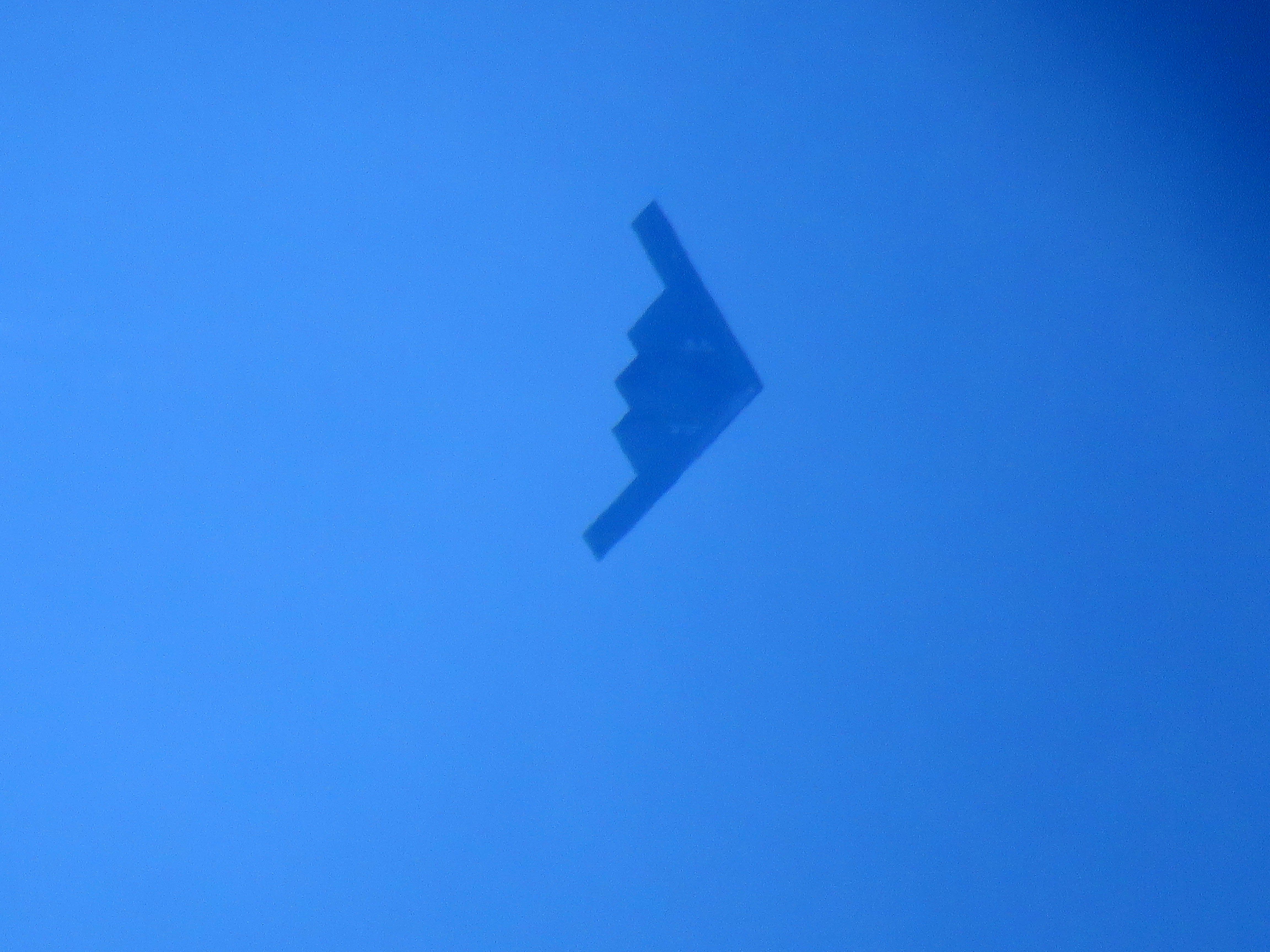 Northrop Spirit (88-0328) - Flying high over Baxter Springs Kansas (78KS) in Southeast heading East towards Joplin Missouri.