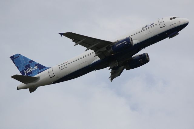 Airbus A320 (N606JB) - JetBlue Flight 164 (N606JB) Idlewild Blue" departs Sarasota-Bradenton International Airport enroute to John F Kennedy International Airport