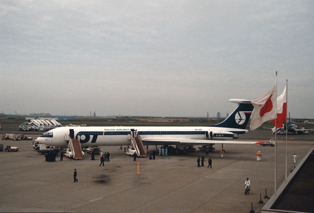 Ilyushin Il-62 (SP-LBE) - Parked at Tokyo-Haneda Intl Airport on 1987/05/28 "Spesial VIP Flight "