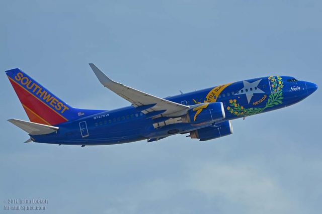 Boeing 737-700 (N727SW) - Southwest Airlines 737-7H4 N727SW "Nevada One" at Phoenix Sky Harbor on August 3, 2017.