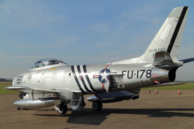 FU178 — - Sadly this North American F-86 Sabre was Earth bound today, performing static display duties at Duxford Air Museum.