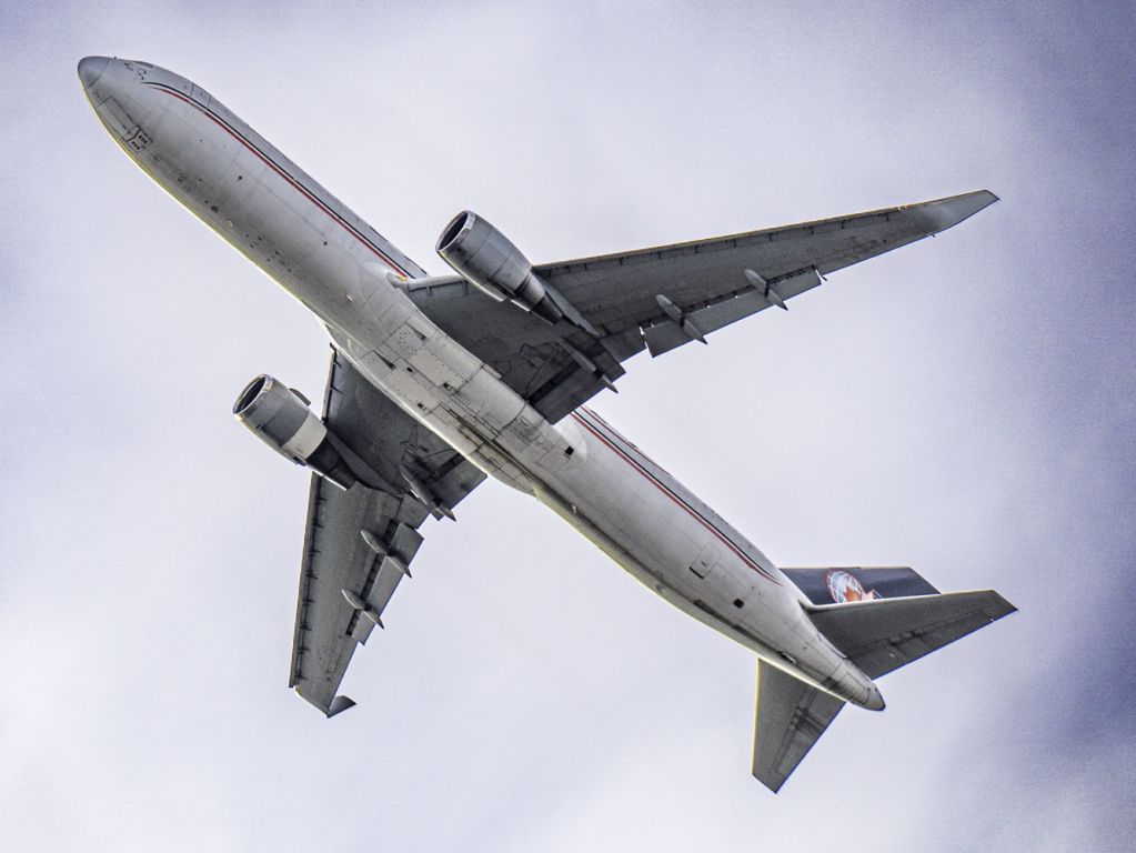 BOEING 767-300 (C-FGSJ) - Flying over head on a beautiful day here in Iqaluit, Nunavut on SEP.7.2022 heading to Ottawa YOW