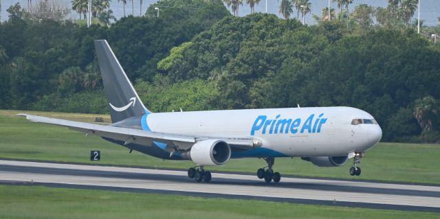 BOEING 767-300 (N1409A) - Prime Air 767 right before touchdown at Tampa. br /Photo taken 7/25/21.